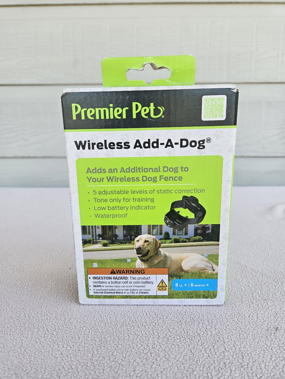 Premier Pet GIF00-16918 Wireless Add-A-Dog Collar 8Lbs+ for Wireless Fence